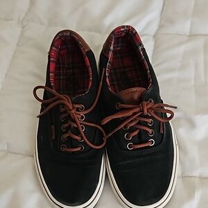Vans Black and Brown Sneakers M7.5/W9